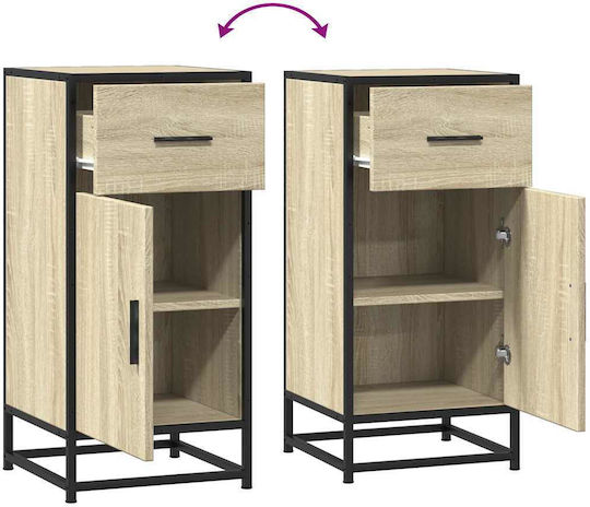 Living Room Display Cabinet Made of Beige Metal 35.5x35x76cm