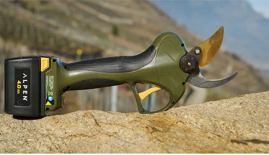 Alpen Swiss Tools 40 Wild Horn Battery Pruner 21.6V 2x2.6Ah/4.5Ah With Maximum Cutting Diameter 40mm In Carrying Case
