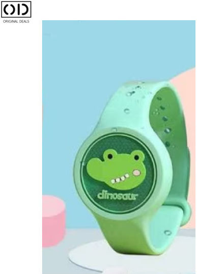 Round Εντομοαπωθητικό Βραχιόλι για Παιδιά Green Crocodile