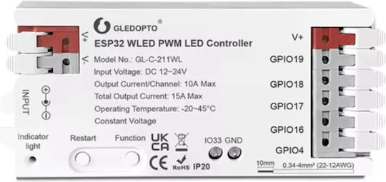 Intelligenter Controller Gledopto GL-C-211WL Wi-Fi PWM WLED Analog RGB RGBW RGBCCT CCT Monochrom LED-Streifen