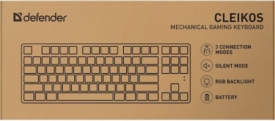 Defender CLEIKOS GK-135 Drahtlos Gaming Mechanische Tastatur mit Outemu Braun Schaltern und RGB-Beleuchtung (Englisch US)