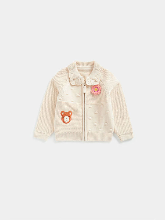 Cardigan pentru copii Tricotat Ecru