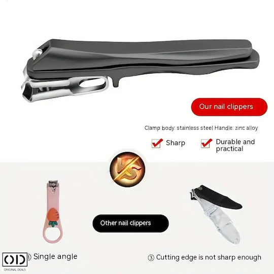Cleste Profesional pentru Pedichiură Unghii Cap de Tăiere Rotativ 360 de Grade Material Premium Design Manevrabilitate Ușor de Folosit Dimensiune 9.5 X 1.3 Cm Negru Oferte Originale