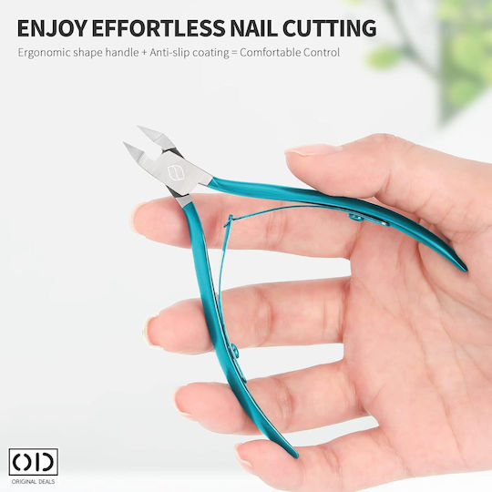Cleste Profesional pentru Unghii de la Picioare, Cap de Tăiere Drept la 120 de Grade, Material Premium, Design Manevrabil, Ușor de Folosit, Dimensiune 10 X 6.5 Cm, Turcoaz, Oferte Originale