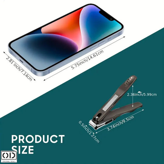 Cleste Profesional pentru Pedichiură Unghii Cap de Tăiere Rotativ 360 de Grade Material Premium Design Manevrabilitate Ușor de Folosit Dimensiune 9.5 X 1.3 Cm Negru Oferte Originale