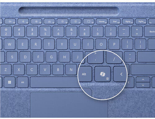 Microsoft Surface Pro Flex w/ Slim Pen Kabellos Bluetooth Tastatur mit Touchpad Englisch US Bright Sapphire