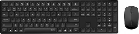 Rapoo 8020m Fără fir Set tastatură și mouse Engleză US