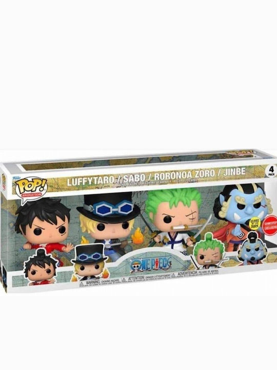 Funko Pop! Animation: Luffytaro, Sabo, Roronoa Zoro, Jinbe 4-Pack Glows in the Dark Special Edition 4τμχ