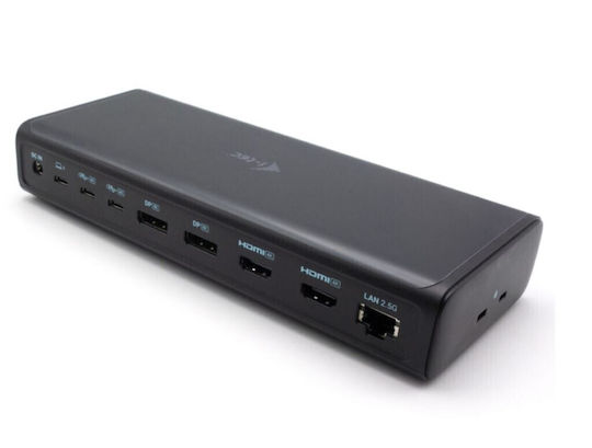 i-tec USB-C Docking Station με HDMI/DisplayPort 4K και σύνδεση 4 Οθονών Μαύρο (CA6MONITORDOCKPD)