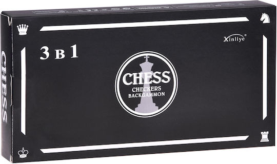 Jokomisiada Set 3in1 Σετ Ξύλινα Πούλια & Ζάρια για Τάβλι 2cm 16τμχ