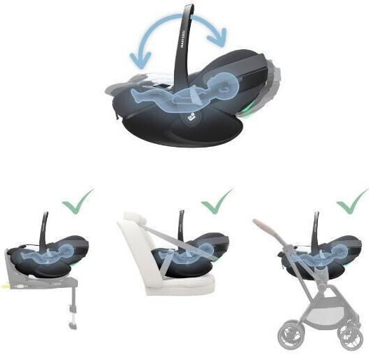 Maxi-Cosi Pebble 360 Pro² Baby Car Seat i-Size Twillic Graphite 0-13 kg