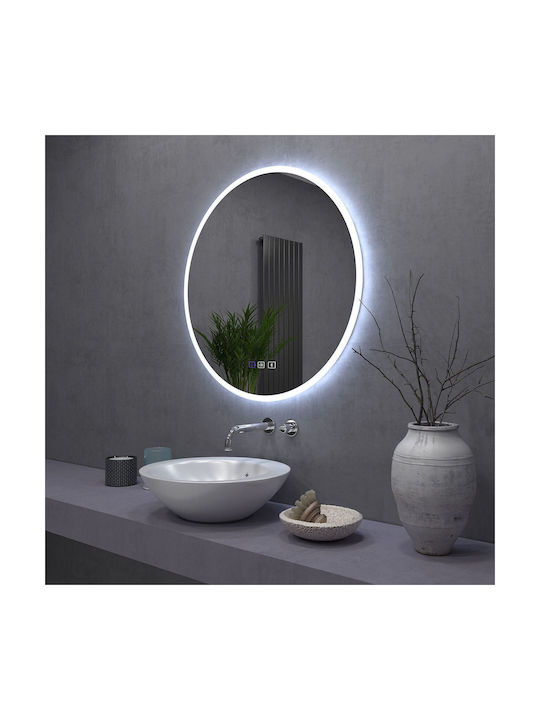 Tutumi Като Огледало за Стена с Рамка & LED Осветление Диаметър 60см 1бр