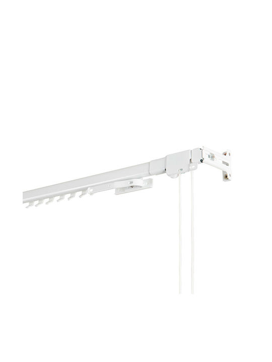 Stor Planet One-Way Metallic Curtain Track White 160cm