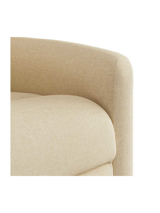 Πολυθρόνα Relax Massage με Υποπόδιο Κρεμ 78x95x100cm
