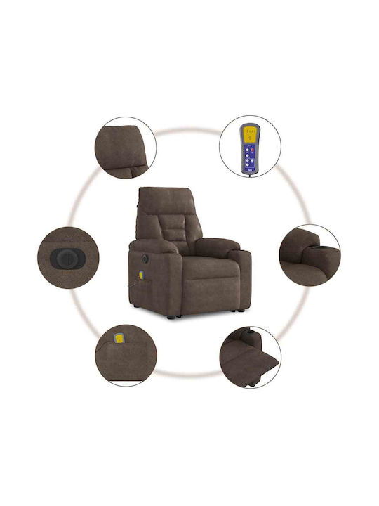 Relaxsessel Friseurwaschbecken mit Fußhocker Braun 72x90x99cm