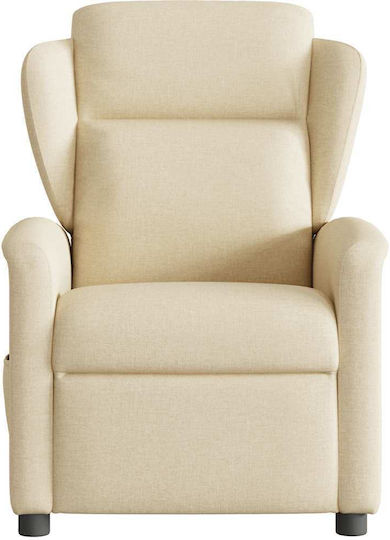 Πολυθρόνα Relax Massage με Υποπόδιο Κρεμ 78x95x100cm