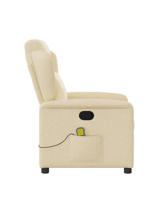 Fotoliu Relax Masaj cu Puf Cremă 78x95x100cm