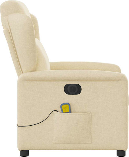 Relaxsessel Friseurwaschbecken mit Fußhocker Cream 78x95x100cm