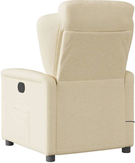 Relaxsessel Friseurwaschbecken mit Fußhocker Cream 78x95x100cm