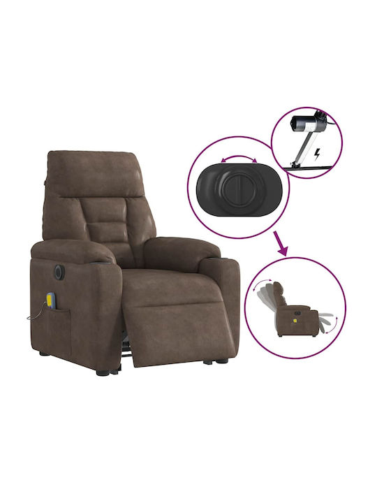 Relaxsessel Friseurwaschbecken mit Fußhocker Braun 72x90x99cm