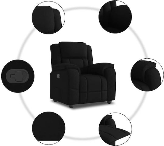 Fotoliu Relax cu Puf Întuneric 96x99x102cm