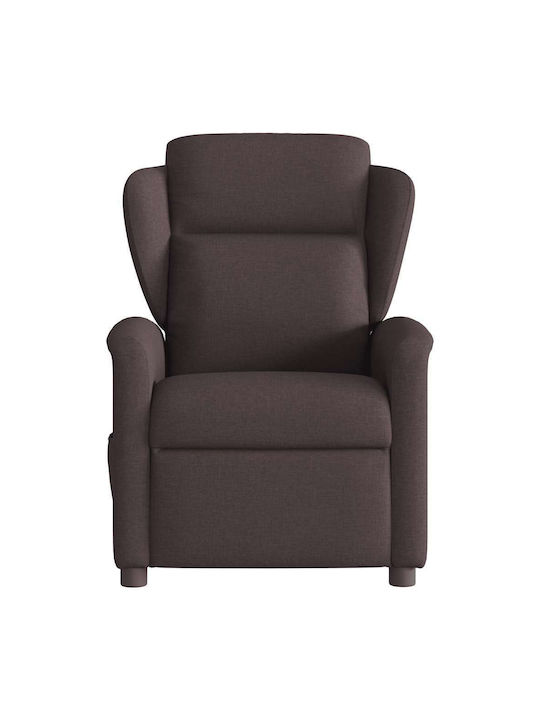 Πολυθρόνα Relax Massage με Υποπόδιο Σκούρο Καφέ 78x95x100cm