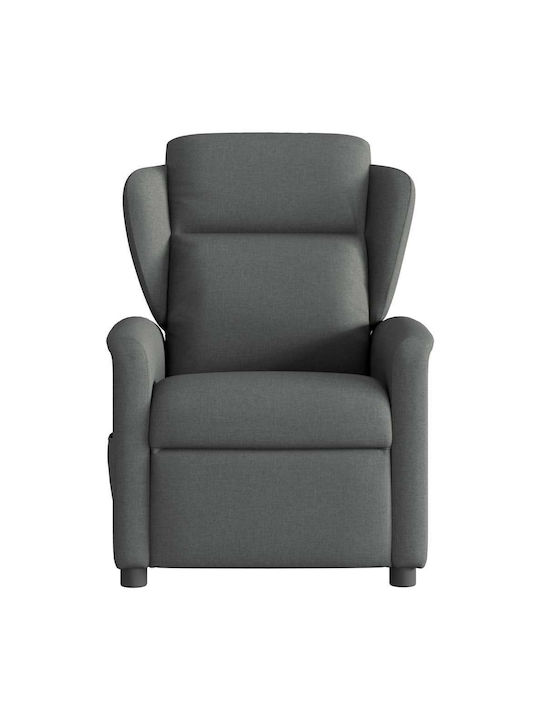 Relax Armchair Massage with Footstool Dark Grey 78x95x100cm