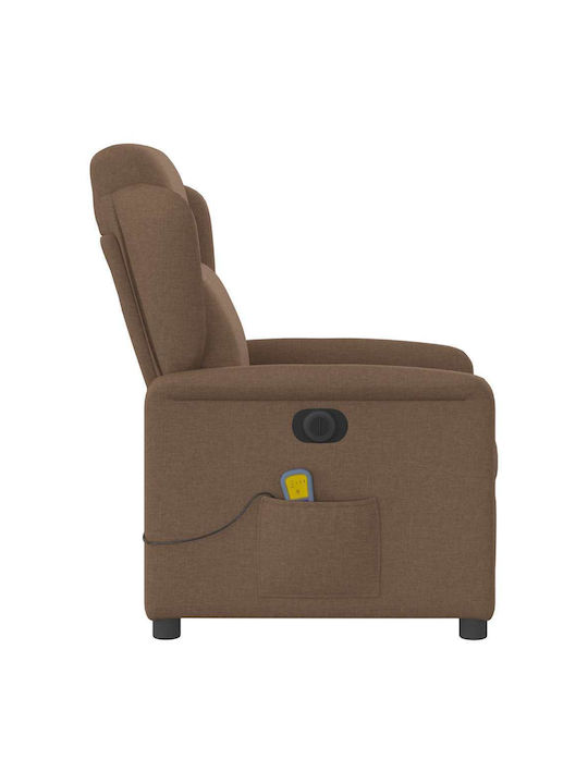 Πολυθρόνα Relax Massage με Υποπόδιο Καφέ 78x95x100cm