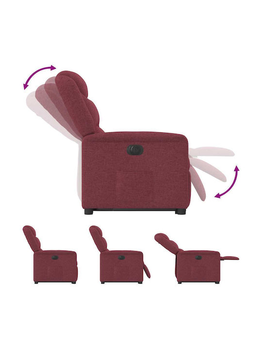 Fotoliu Relax cu Puf Burgundia 78x95x100cm
