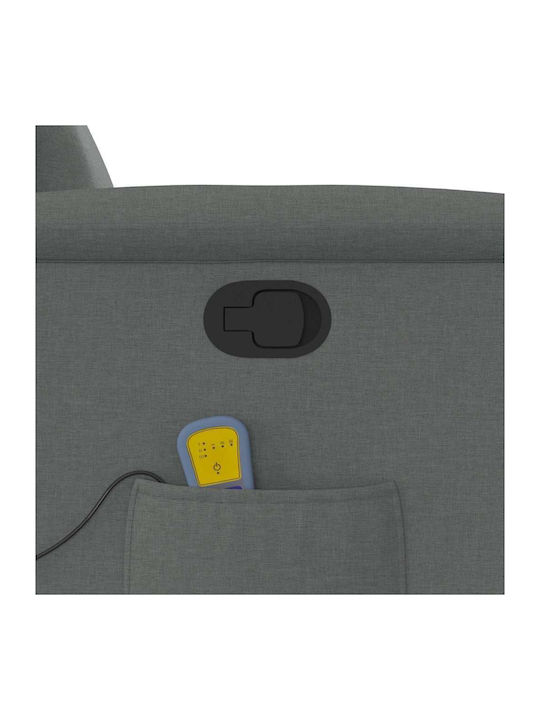 Relax Armchair Massage with Footstool Dark Grey 78x95x100cm