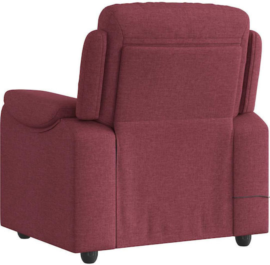 Relaxsessel Friseurwaschbecken mit Fußhocker Bordeaux 96x99x102cm