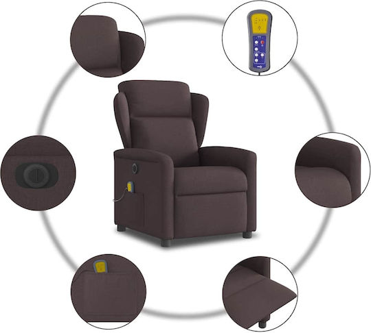 Relaxsessel Friseurwaschbecken mit Fußhocker Dark Brown 78x95x100cm