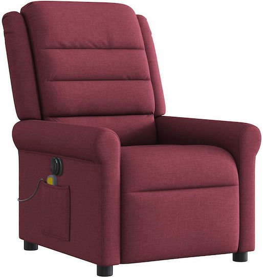 Πολυθρόνα Relax Massage με Υποπόδιο Μπορντό 73x91.5x102.5cm