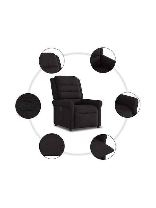 Relax Armchair with Footstool Black 73x91.5x102.5cm