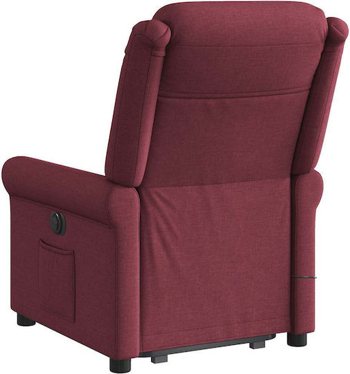 Πολυθρόνα Relax Massage με Υποπόδιο Μπορντό 73x91.5x102.5cm