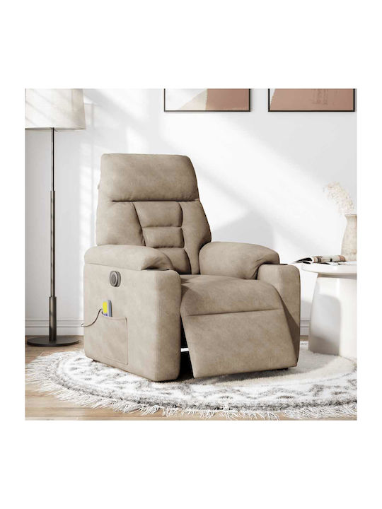 Relaxsessel Friseurwaschbecken mit Fußhocker Taupe 72x90x99cm