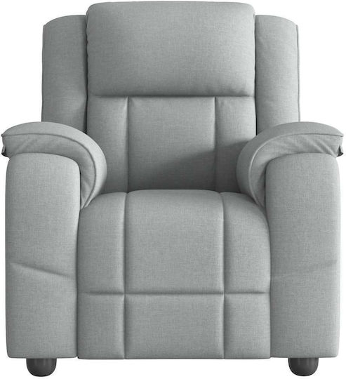Πολυθρόνα Relax Massage με Υποπόδιο Ανοιχτό Γκρι 96x99x102cm
