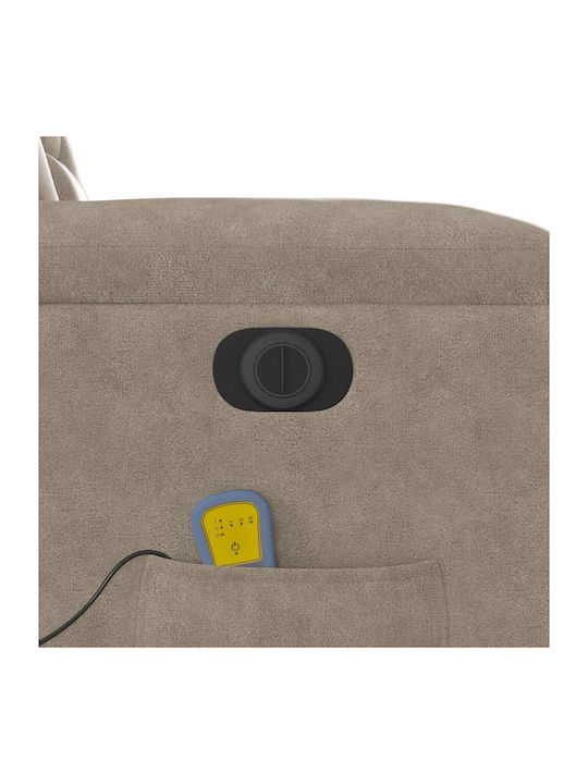 Relaxsessel Friseurwaschbecken mit Fußhocker Taupe 72x90x99cm