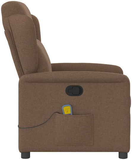 Πολυθρόνα Relax Massage με Υποπόδιο Καφέ 78x95x100cm