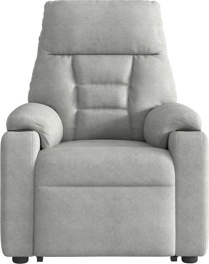 Relaxsessel Friseurwaschbecken mit Fußhocker aus echtem Leder Light 72x90x99cm