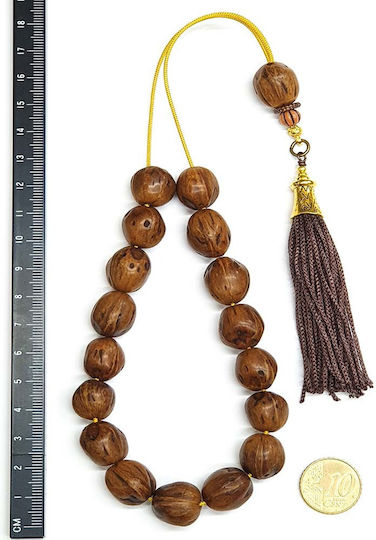 Roloi Komboloi Nutmeg Worry Beads Brown 35cm