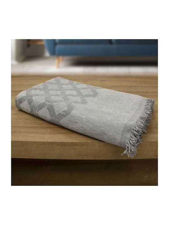 Lino Home Milto Sofa Throw Chenille 180x250cm Gray
