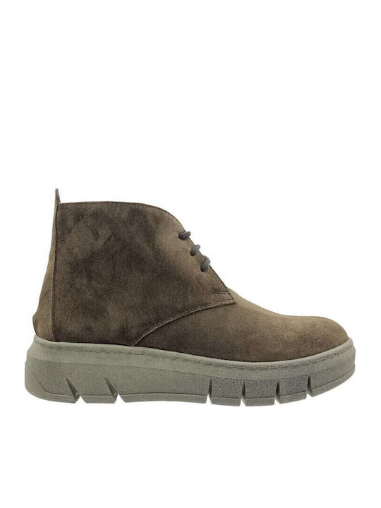 Women's Ankle Boots Platform Khaki