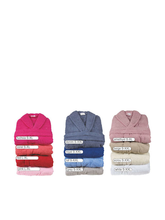 Kipper Fresh Bathrobe with Collar Beige 450gr/m²