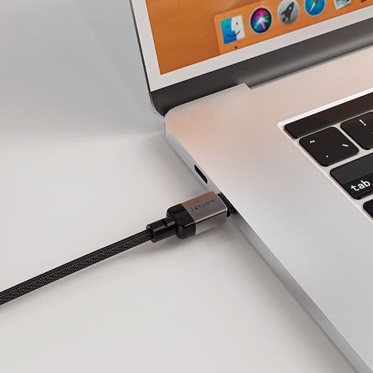 Acefast C9-03 Braided USB 2.0 Cable USB-C male - USB-C 60W Μαύρο 1.2m