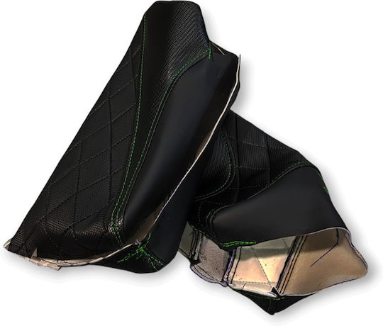 Z750-1000 Gen1 Kawasaki Quilted Diamond Seat Cover Green Stitching Logo