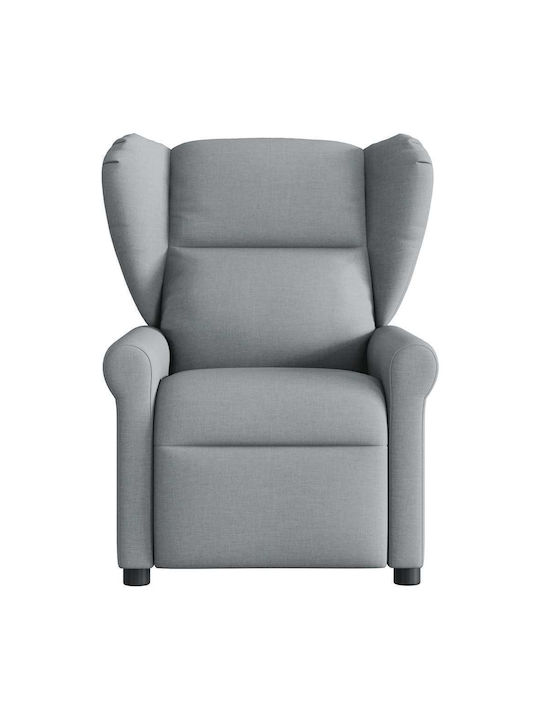 Relax Armchair Massage with Footstool Light Grey 77x91.5x96cm