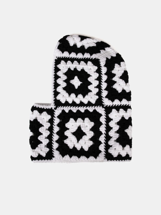 Women's Black and White Balaclava