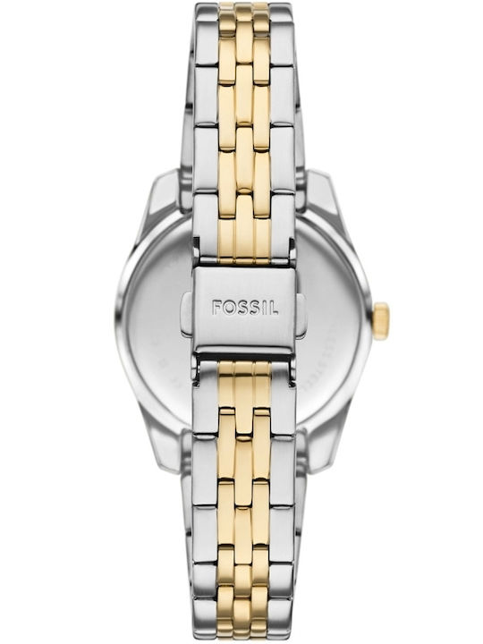 Fossil Three Кварцов Часовник с Метална Верижка