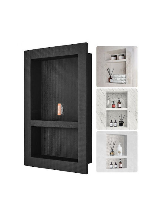 Vevor Corner Wall Mounted Bathroom Shelf Plastic Black